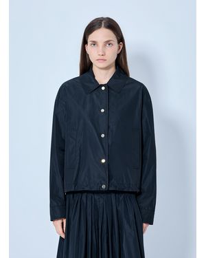 Max Mara Collared Button-Up Jacket - Blue