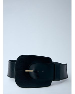 Sportmax Maxi Leather Belt - Blue