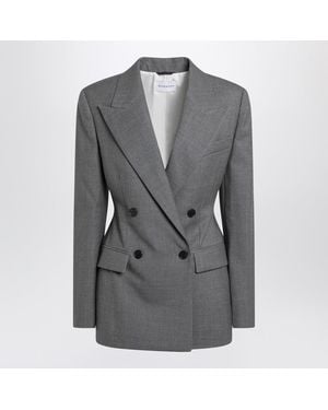 Givenchy Double-Breasted Wool Jacket - Gray