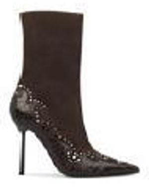 Paris Texas Lidia Queen Of Hearts Ankle Boot - Brown