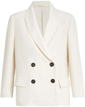 Brunello Cucinelli Double-Breasted Jacket - White