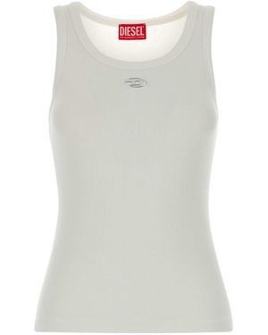 DIESEL Stretch Cotton T-Ank Tank Top - White
