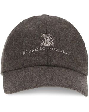Brunello Cucinelli Logo Baseball Hat - Brown