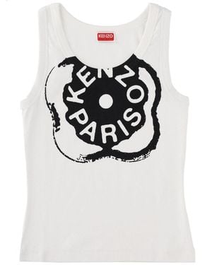 KENZO 'Boke Flower 2.0' Rib Tank Top - Gray
