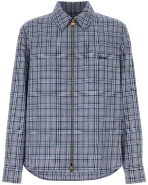 Versace Regular Checks Shirt - Blue