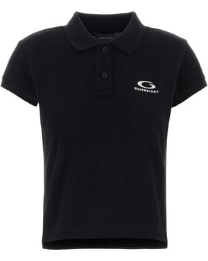 Balenciaga "loop Sports Icon" Polo Shirt - Black