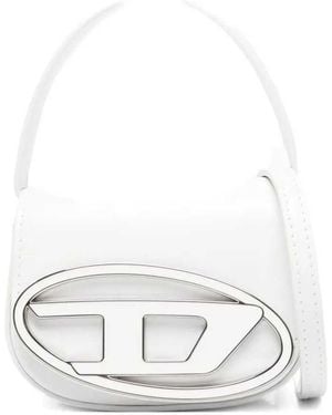 DIESEL 1Dr Xs Mini Tote Bag With Logo Plaque - White