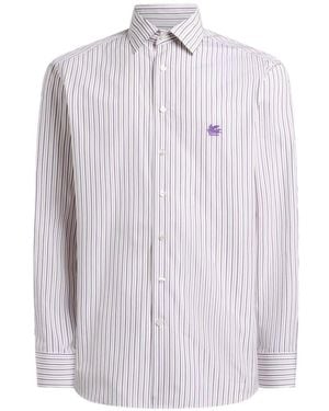 Etro Striped Cotton Shirt - White