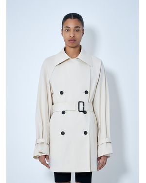 TOTEME Double-Breasted Cotton Trench Coat - White