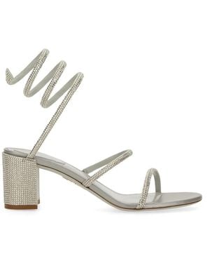 Rene Caovilla Cleo" Sandal With Crystals - White