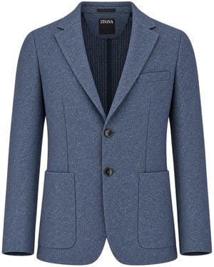 ZEGNA Clothing Blazers E Gilets - Blue