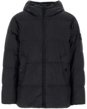 Stone Island Slate Nylon Down Jacket - Black