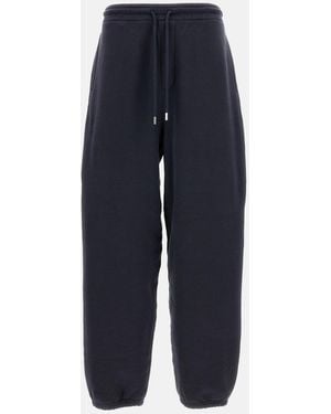 Jacquemus Mottled Cotton Fleece Relaxed Fit Jogging Pants - Blue