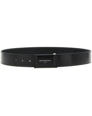 Givenchy Antigona Logo Buckle Solid Belt - Black