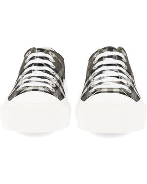 Burberry Multicolor Nylon Sneakers - White