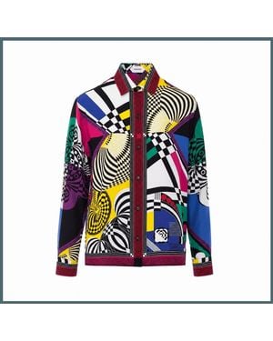 Versace Silk Twill Teatro Print Shirt - Blue