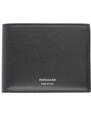 Ferragamo Portafoglio Con Logo - Black