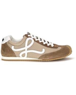 Loewe Ballet Runner 2.0 Suede And Mesh Sneakers - White