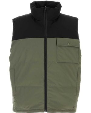 A.P.C. Two-tone Stretch Polyester Doudoune Padded Jacket - Green
