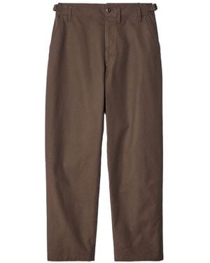 Lemaire Cotton Tapered Pants - Brown