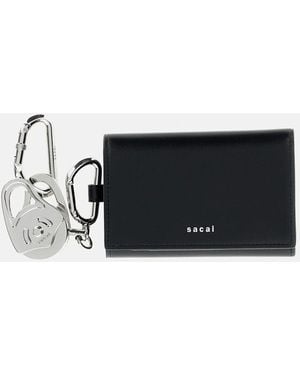 Sacai Carabiner Tri-Fold Wallet - Black