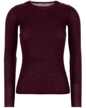 Jil Sander Plum Wool Sweater - Purple