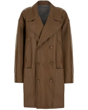 Fendi Clothing Coats - Brown