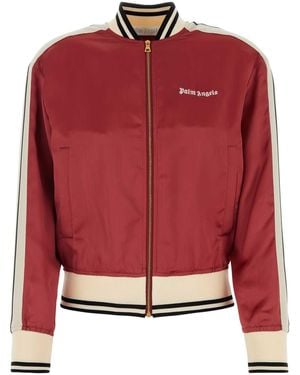 Palm Angels Tiziano Viscose Bomber Jacket - Red