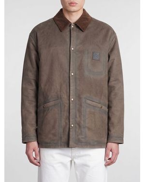 Loewe Cotton Blend Shirt Jacket - Brown