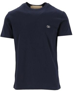 Valentino Garavani Cotton Jersey T-Shirt - Blue