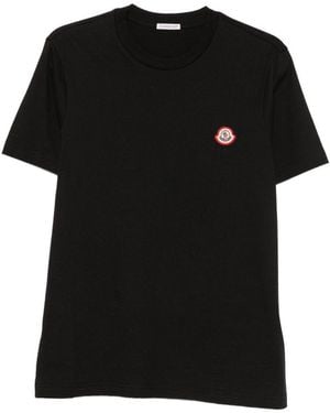 Moncler Logo Cotton T-Shirt - Black