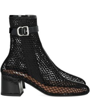 Alaïa Alaïa Mesh Ankle Boots - Black