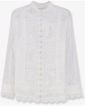 Zimmermann Aster Cotton Shirt - White