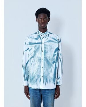 Jean Paul Gaultier Abstract Print Button-Down Shirt - Blue