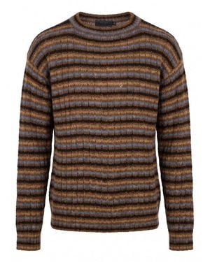Prada Striped Sweater - Brown