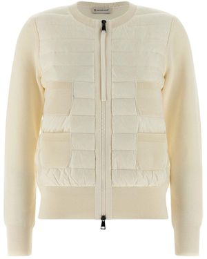 Moncler Padded Insert Cardigan - White