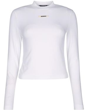 Jacquemus Grosgrain Detail Long-Sleeve T-Shirt - White