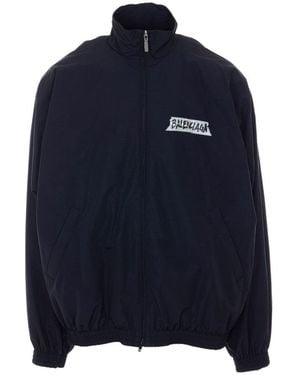 Balenciaga Masking Tape Track Jacket - Blue