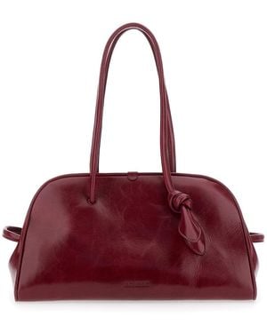 Jacquemus 'Turismo' Bordeaux Shoulder Bag With Double Handles And Logo Lettering On The Front - Red