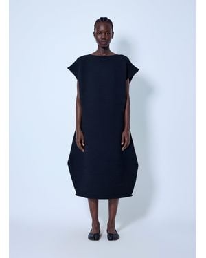 Pleats Please Issey Miyake Zig Zag Knit Dress - Blue