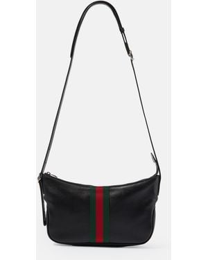 Gucci Lunetta Small Leather Crossbody Bag - White