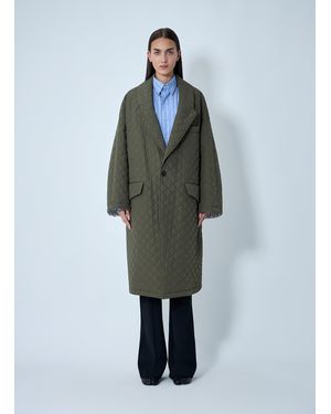 Maison Margiela Nylon Quilted Coat - Blue