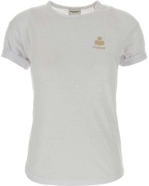 Isabel Marant Linen Koldia T-Shirt - Gray