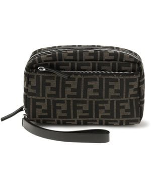 Fendi Ff Jacquard Beauty Case - Black