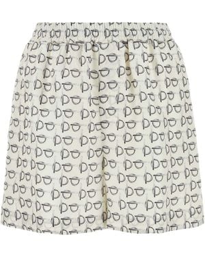 Burberry Silk Shorts - White
