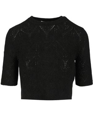 P.A.R.O.S.H. Crop Sweater - Black