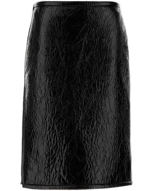 Gucci Black Leather Skirt