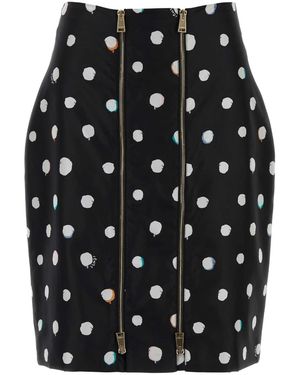 Fendi Printed Taffeta Skirt - Black