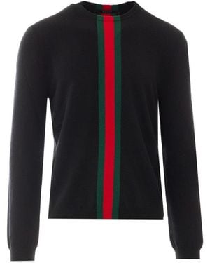 Gucci Web Intarsia Sweater - Black
