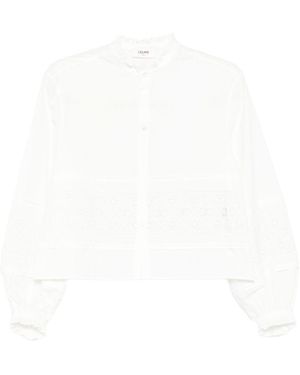Celine M/L, Profili Broderie Anglaise Camicia - White